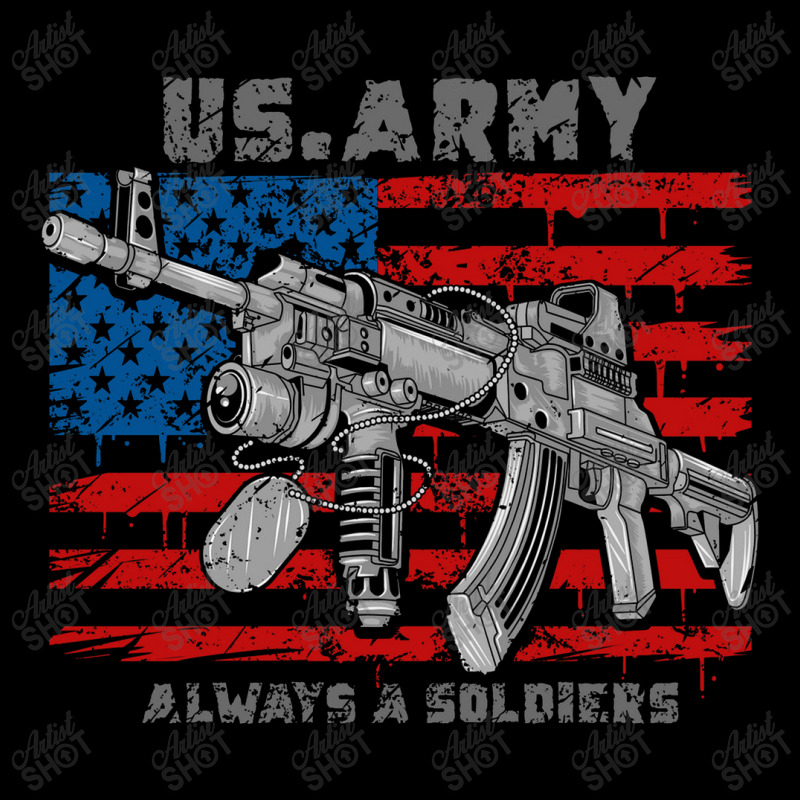 America Usa Army Machine Gun Men's Long Sleeve Pajama Set | Artistshot