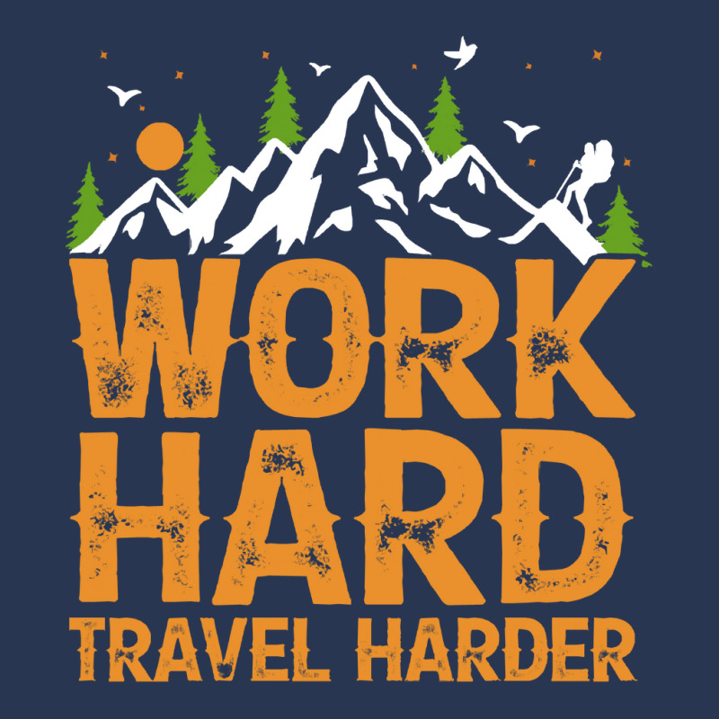 Traveling Gifts T  Shirt Work Hard Travel Harder T  Shirt Ladies Denim Jacket by ponykookaburra | Artistshot