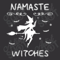 Namaste Witches Broom Gangsta Yoga Halloween Costume Women T Shirt Cop Vintage Hoodie And Short Set | Artistshot