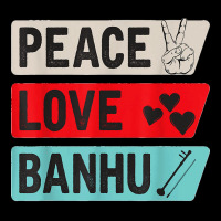 Peace Love Banhu Stringed Instrument, Funny Banhu Players T Shirt Men's Long Sleeve Pajama Set | Artistshot