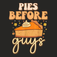 Pies Before Guys Funny Foodie Meme Pumpkins Thanksgiving T Shirt Ladies Fitted T-shirt | Artistshot