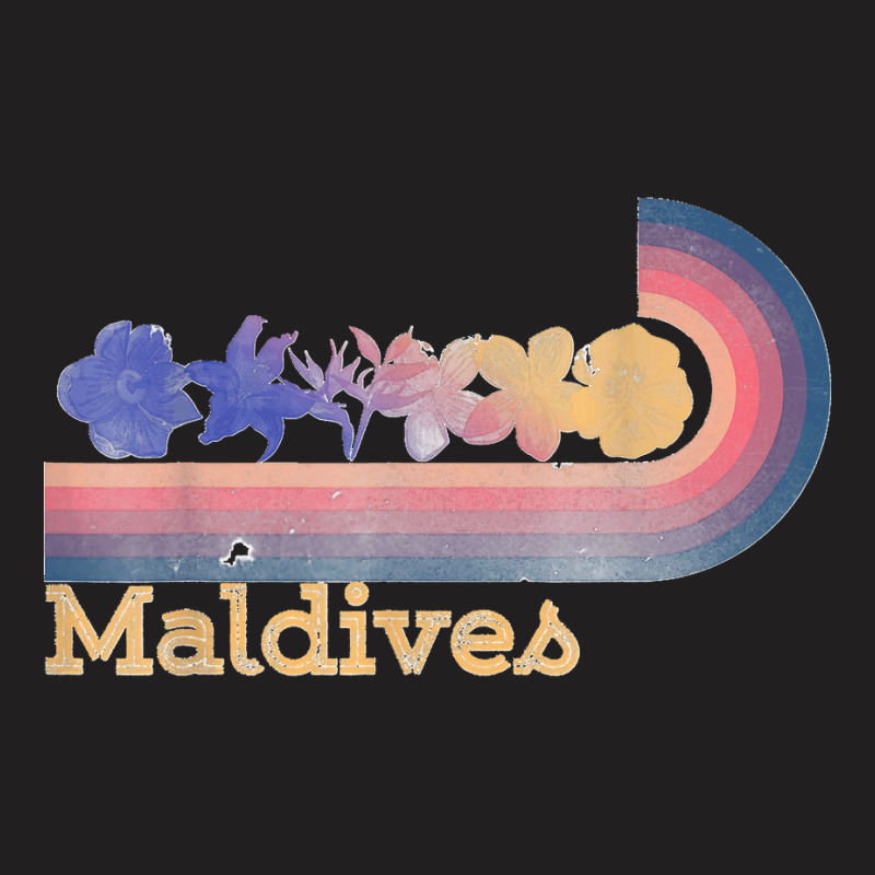 Retro Maldives Tropical Flowers 80's Style Surfing T Shirt T-shirt | Artistshot