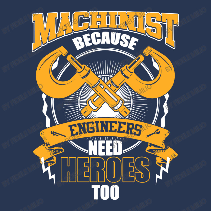 Machinist Because Engineers Need Heroes Too Men Denim Jacket by fidele milio | Artistshot