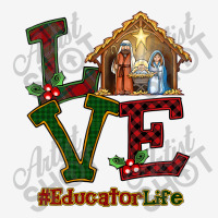 Educator Love Jesus Merry Christmas Xmas Christian Noel T Shirt Adjustable Cap | Artistshot