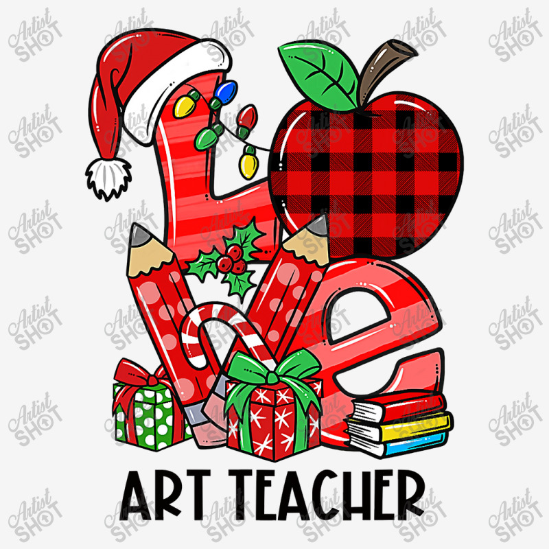 Love Art Teacher Santa Artist Painter Christmas Xmas Pajamas T Shirt Scorecard Crop Tee by Denise_Riemenschneider | Artistshot