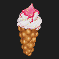 Bubble Waffle Ice Cream T  Shirt Egg Bubble Waffle Vanilla Ice Cream W Classic T-shirt | Artistshot