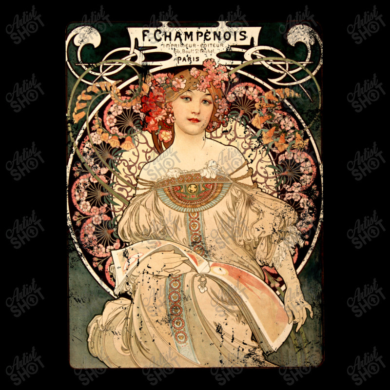 Alphonse Mucha Vintage Champendois Cropped Sweater by AnncCurr | Artistshot