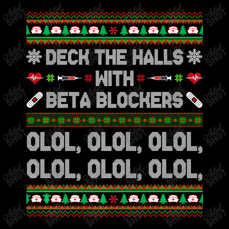 Deck The Halls With Beta Blockers Funny Nurse Christmas Ugly Premium T Kids Cap by Saiful_Siddique | Artistshot