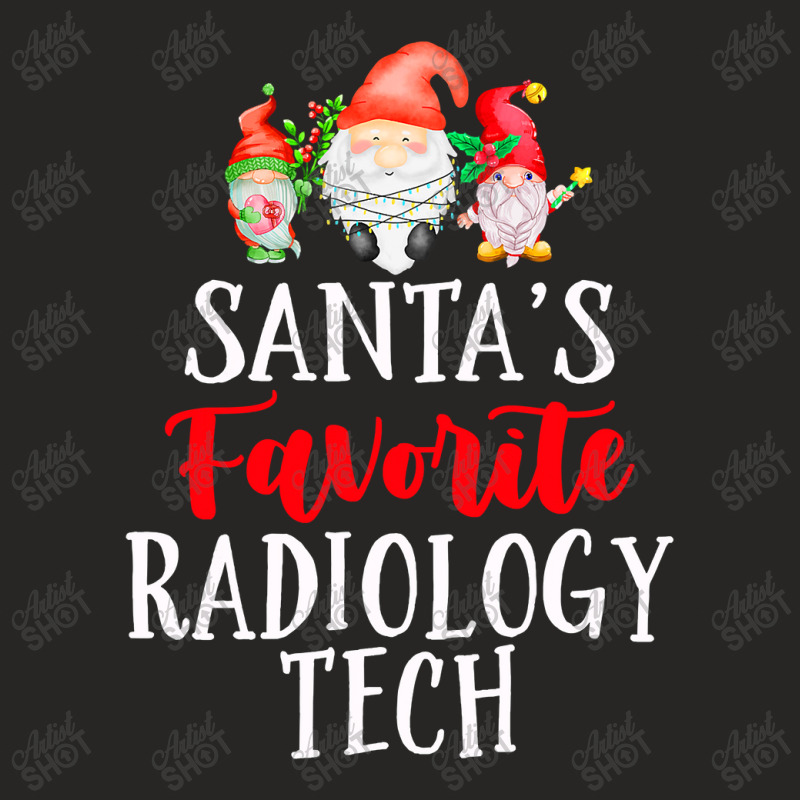 Santa's Favorite Radiology Tech Christmas Funny Gnome Santa T Shirt Ladies Fitted T-Shirt by Robbie_Darce | Artistshot