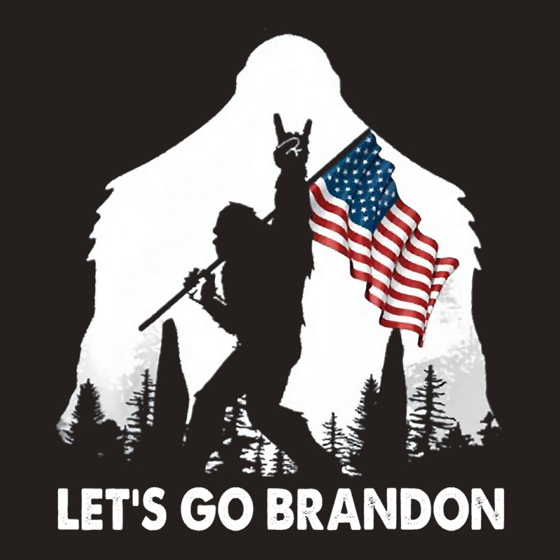 Let's Go Brandon Camping Bigfoot Rock And Roll Us Flag Tank Top by trokeryth | Artistshot