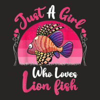 Vintage Lion Fish Lover Just A Girl Who Loves Lion Fish T Shirt Ladies Fitted T-shirt | Artistshot