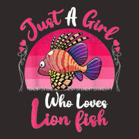 Vintage Lion Fish Lover Just A Girl Who Loves Lion Fish T Shirt Racerback Tank | Artistshot