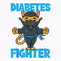 Type 1 Diabetes Awareness Funny Diabetes Fighter Ninja Cat T-shirt | Artistshot