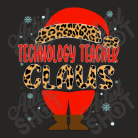 Technology Teacher Claus Christmas Santa Hat Pajamas Xmas T Shirt Ladies Fitted T-shirt | Artistshot