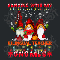 Hanging With My Bilingual Teacher Gnomes Ugly Xmas Matching Premium T Crewneck Sweatshirt | Artistshot