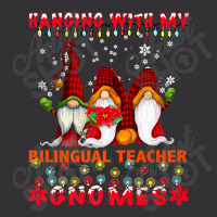 Hanging With My Bilingual Teacher Gnomes Ugly Xmas Matching Premium T Vintage Short | Artistshot