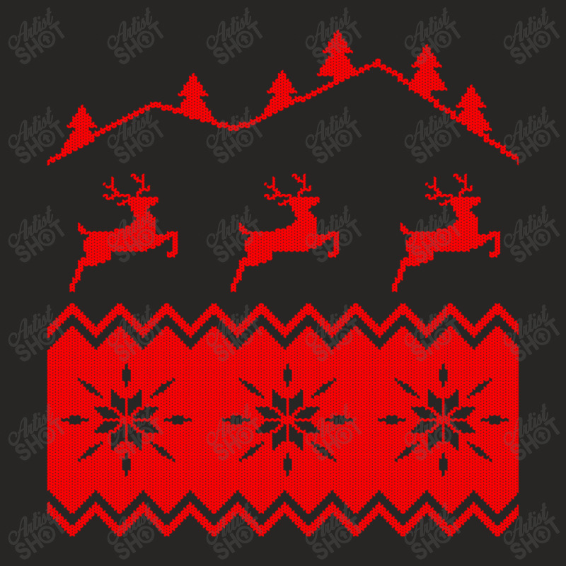 Nordic Seamless Pattern Christmas Ladies Fitted T-Shirt by Vishaka | Artistshot