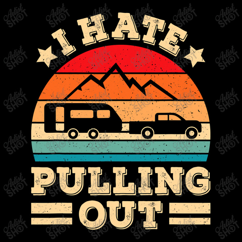 I Hate Pulling Out Funny Camping Trailer Retro Travel V-Neck Tee by moonlight2270 | Artistshot