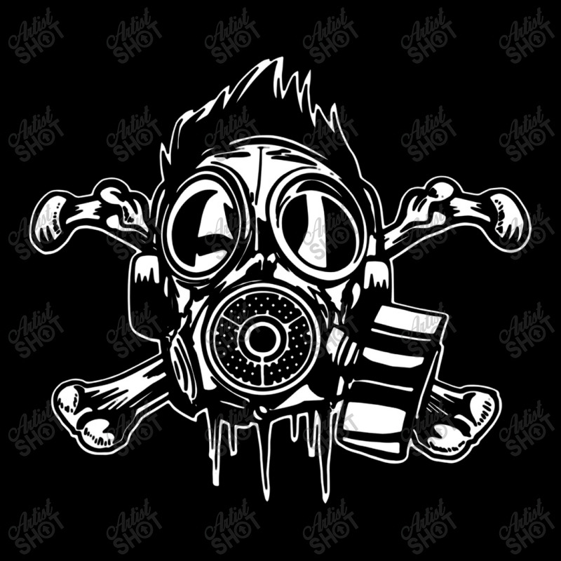 Cross Bones Gasmask Guy V-neck Tee | Artistshot