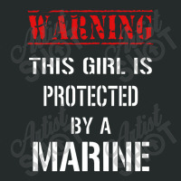 Warning This Girl Is Protected By A Marine Women's Triblend Scoop T-shirt | Artistshot