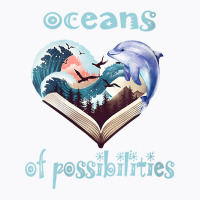 Womens Oceans Of Possibilities Summer Reading 2022 Librarian V Neck T T-shirt | Artistshot