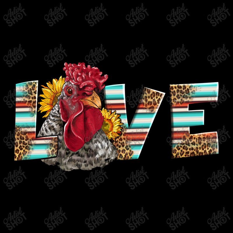 Love Rooster Head Cropped Hoodie by LillyAllenDesigns | Artistshot