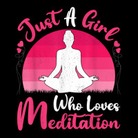 Vintage Meditation Lover Just A Girl Who Loves Meditation T Shirt Adjustable Cap | Artistshot