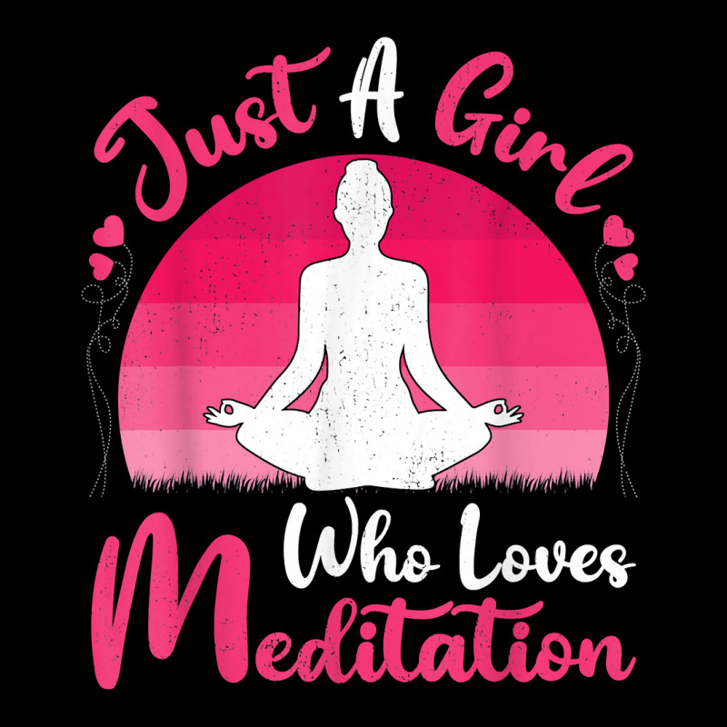 Vintage Meditation Lover Just A Girl Who Loves Meditation T Shirt Kids Cap by tognifx | Artistshot