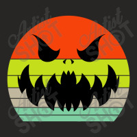 Vintage Scary Pumpkin Face Halloween Ladies Fitted T-shirt | Artistshot