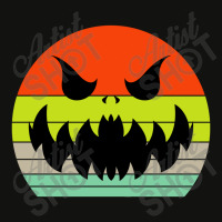 Vintage Scary Pumpkin Face Halloween Scorecard Crop Tee | Artistshot