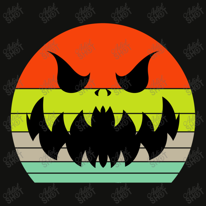 Vintage Scary Pumpkin Face Halloween Scorecard Crop Tee | Artistshot