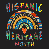 Hispanic Heritage Month Rainbow Gifts Latin Country Flags T Shirt T-shirt | Artistshot