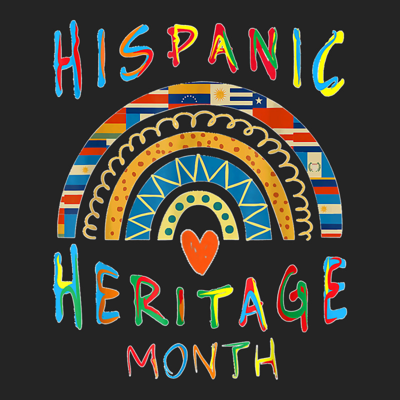 Hispanic Heritage Month Rainbow Gifts Latin Country Flags T Shirt 3/4 Sleeve Shirt by Courtney Renee Jensen | Artistshot