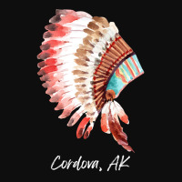 Native Indian Tribal Headdress Art T  Shirt Cordova Alaska Watercolor Crop Top | Artistshot