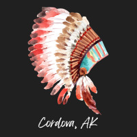 Native Indian Tribal Headdress Art T  Shirt Cordova Alaska Watercolor Ladies Polo Shirt | Artistshot