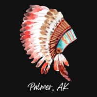 Native Indian Tribal Headdress Art T  Shirt Palmer Alaska Watercolor N Baby Bibs | Artistshot