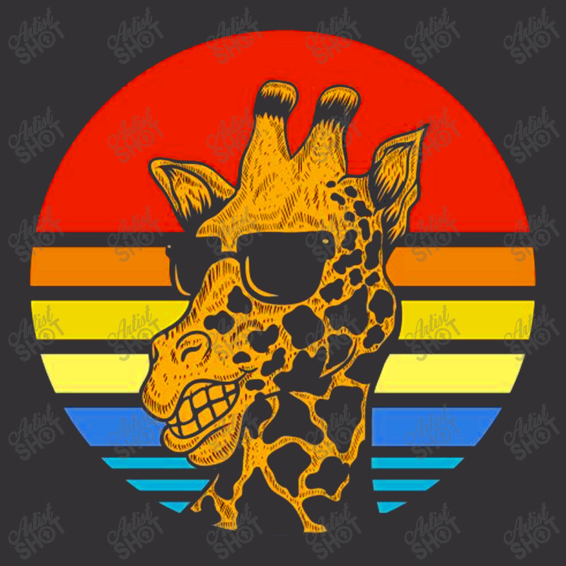 Giraffe Sunset Vector Vintage Hoodie | Artistshot