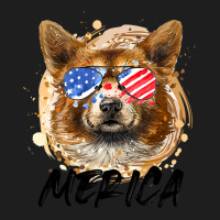 Corgi Dog 4th Of July Merica Men Women Usa American Flag 434 Welsh Cor Classic T-shirt | Artistshot