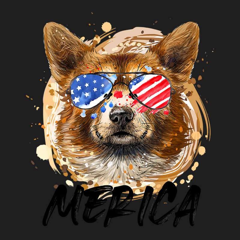 Corgi Dog 4th Of July Merica Men Women Usa American Flag 434 Welsh Cor Classic T-shirt by golferu | Artistshot