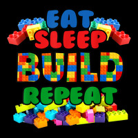 Funny Eat Sleep Build Repeat Building Blocks Kids Pocket T-shirt | Artistshot