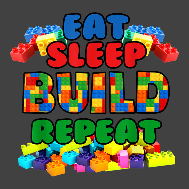 Funny Eat Sleep Build Repeat Building Blocks Kids Vintage T-shirt | Artistshot