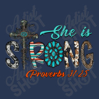 She Is Strong Proverbs 31  25 Ladies Denim Jacket | Artistshot