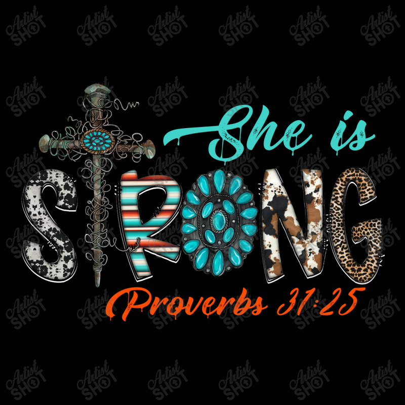 She Is Strong Proverbs 31  25 Cropped Sweater | Artistshot