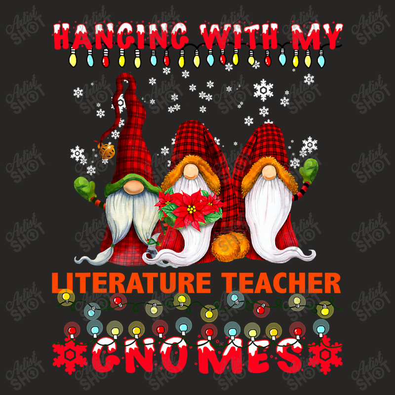 Hanging With My Literature Teacher Gnomes Ugly Xmas Matching T Shirt Ladies Fitted T-Shirt by Lisa_Irwin | Artistshot