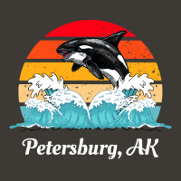 Petersburg T  Shirt Petersburg Alaska Distressed Orca Killer Whale Wav Bucket Hat | Artistshot