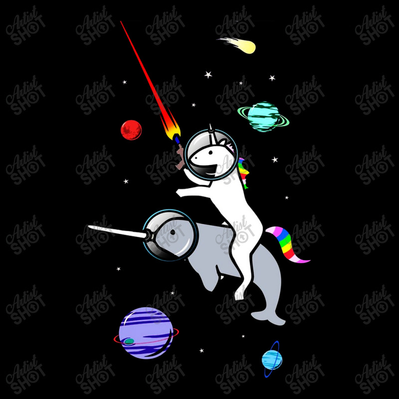 Unicorn Riding Narwhal In Space Long Sleeve Shirts | Artistshot