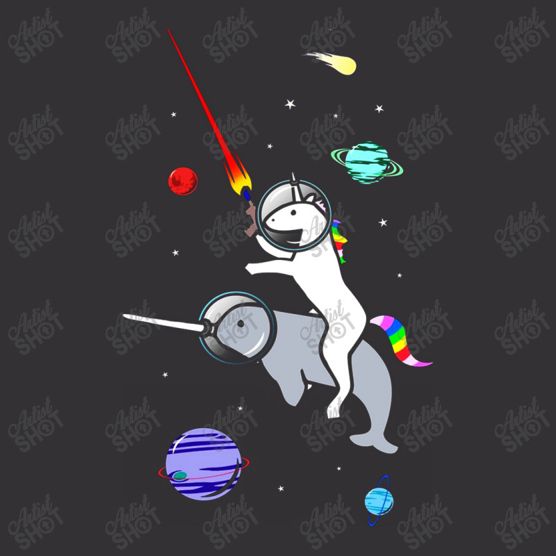 Unicorn Riding Narwhal In Space Vintage Short | Artistshot