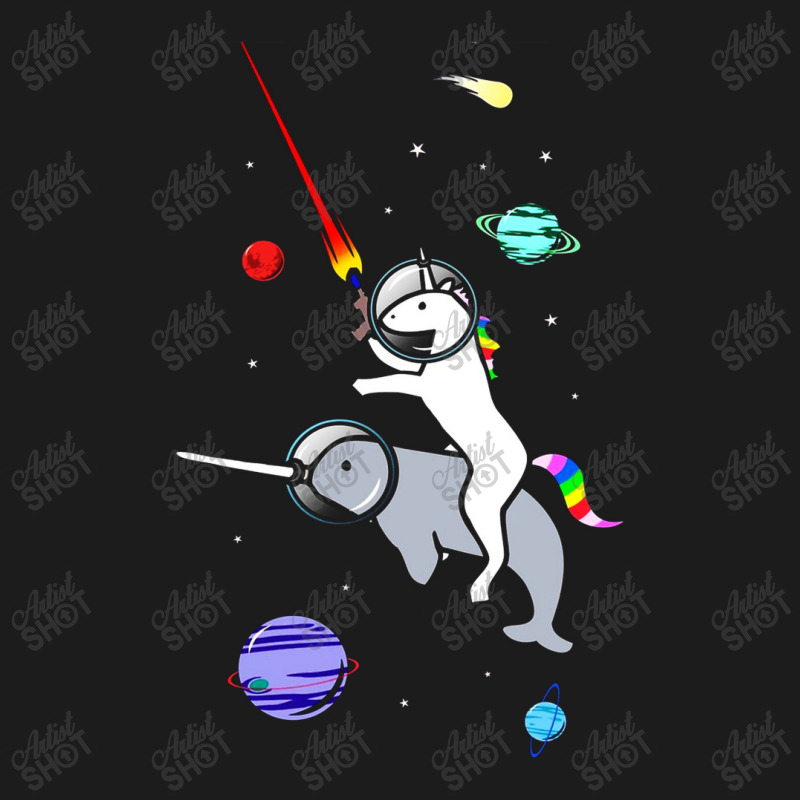 Unicorn Riding Narwhal In Space Hoodie & Jogger Set | Artistshot