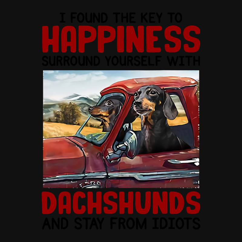 Dachshund Dog I Found Key To Happiness Surround Yourself With Dachshun Crew Socks | Artistshot