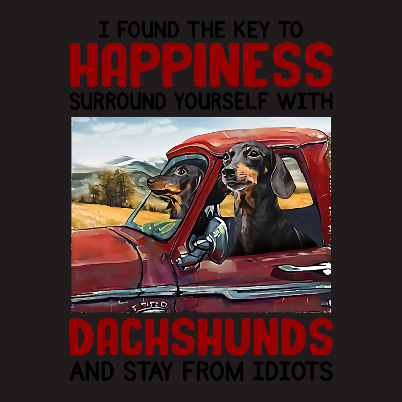 Dachshund Dog I Found Key To Happiness Surround Yourself With Dachshun Waist Apron | Artistshot